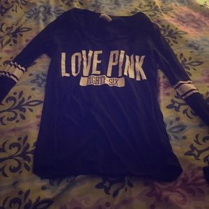 Black and white pink shirt